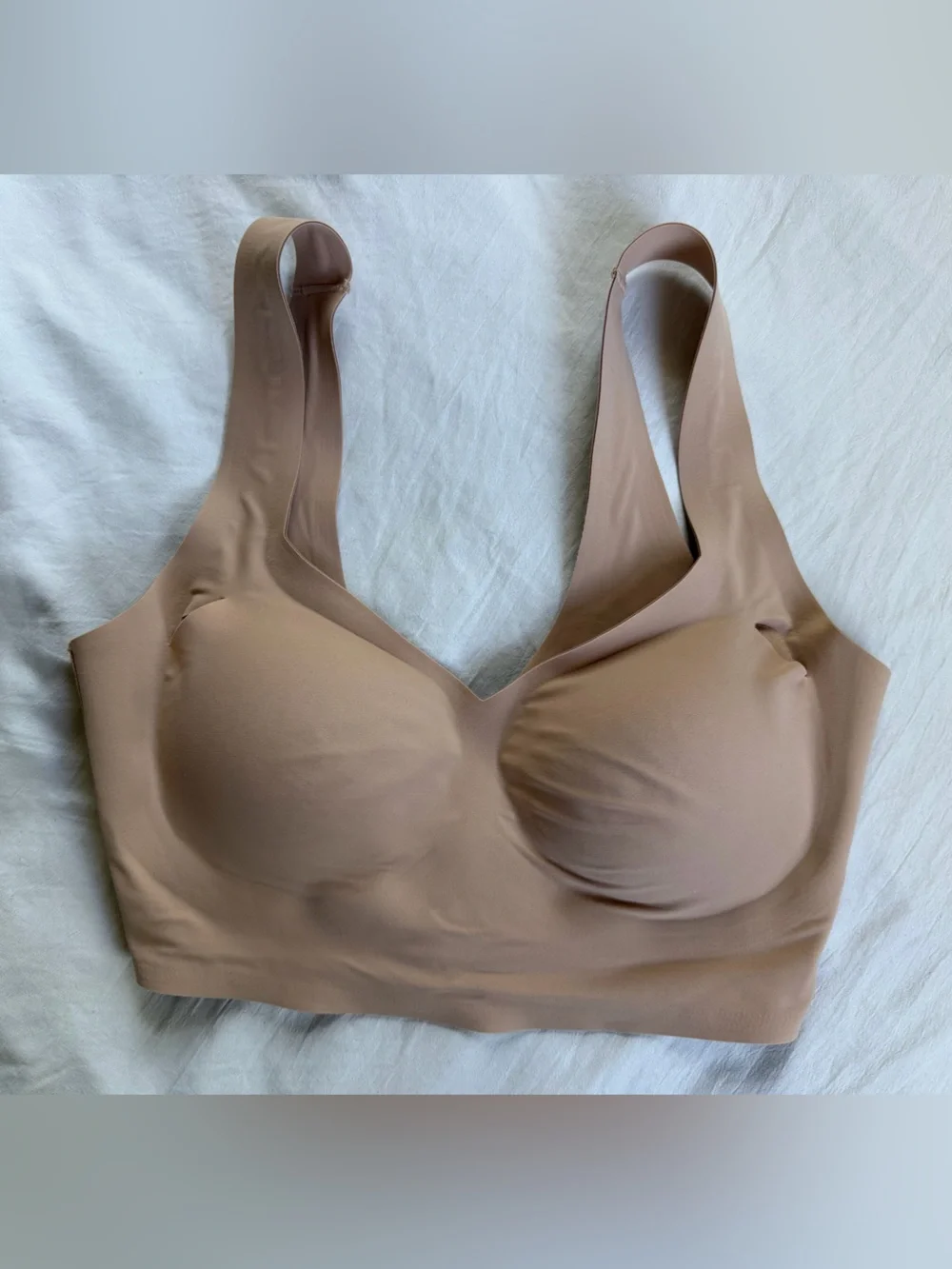 SKIMS Naked Scoop Longline Wireless Bra Clay Nude Buttery Soft Lounge Essential